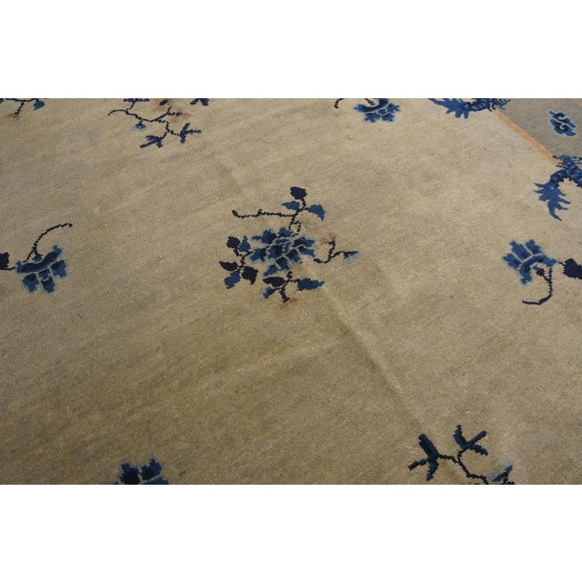 1920s Camel Dragon Floral Antique Chinese Peking Carpet 5' X 7'8" Handknotted Wool Rug For Sale In New York - Image 6 of 12