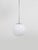 Vintage Bauhaus Opal Ball Hanging Lamp, 1970s For Sale - Image 3 of 4