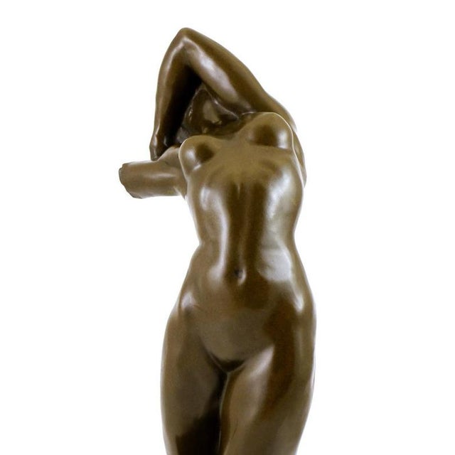 Metal Modern Brown Patinated Torso Sculpture, 20th Century, Bronze For Sale - Image 7 of 9