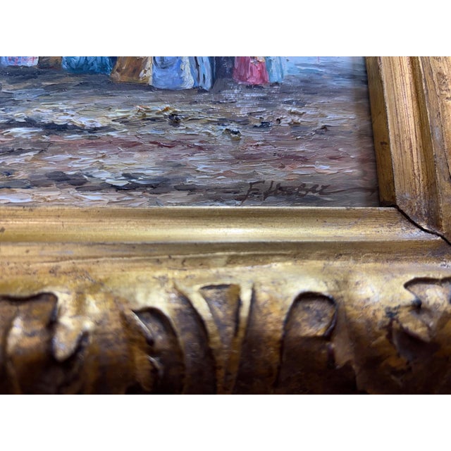 F. Hubert, Beach Scene, 19th Century, Oil on Panel, Framed For Sale - Image 4 of 6