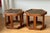 This is a vintage pair of Mid-Century Modern "Domino" hexagonal side tables designed by John Keal for Brown Saltman,...