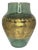 Early 20th Century Moser Uranium Glass Vase: Gilt Frieze, Renaissance Revival, 13" Tall For Sale