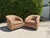 Milo Baughman Vintage Milo Baughman Style Sculptural Swivel Barrel Lounge Chairs by Classic Gallery, Pair For Sale - Image 4 of 15