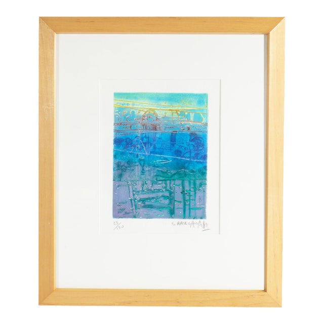 Abstract Intaglio Print by Shoichi Hasegawa For Sale