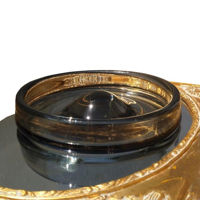 Murano Sommerso decorative centerpiece bowl. An spectacular Sommerso Murano glass round geode bowl in rich earth tones...