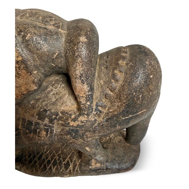 Rare Antique Sandstone Dogon Horse Rider Sculpture Mali For Sale - Image 9 of 12