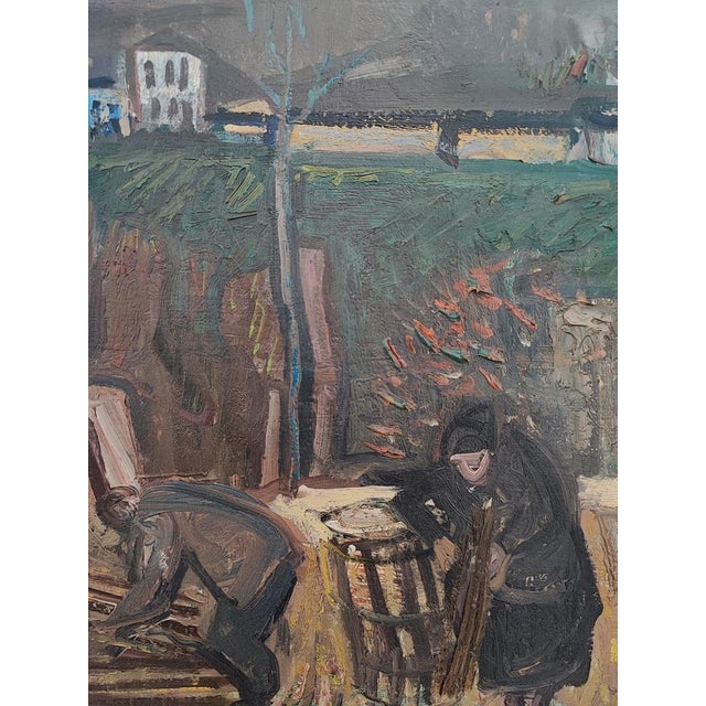 Adrien Holy, Campagne et paysans, 1947, Oil on Canvas, Framed For Sale - Image 6 of 10