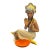 1950s. Hand-Painted Porcelain Oriental Woman Figure by Ronzan For Sale