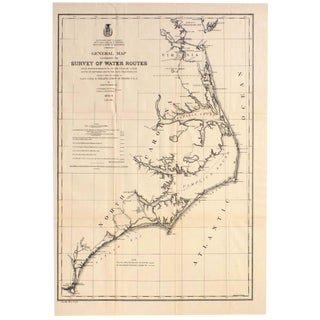 Norfolk, Hatteras & Cape Fear Chart (Mid-Atlantic), 1878 For Sale