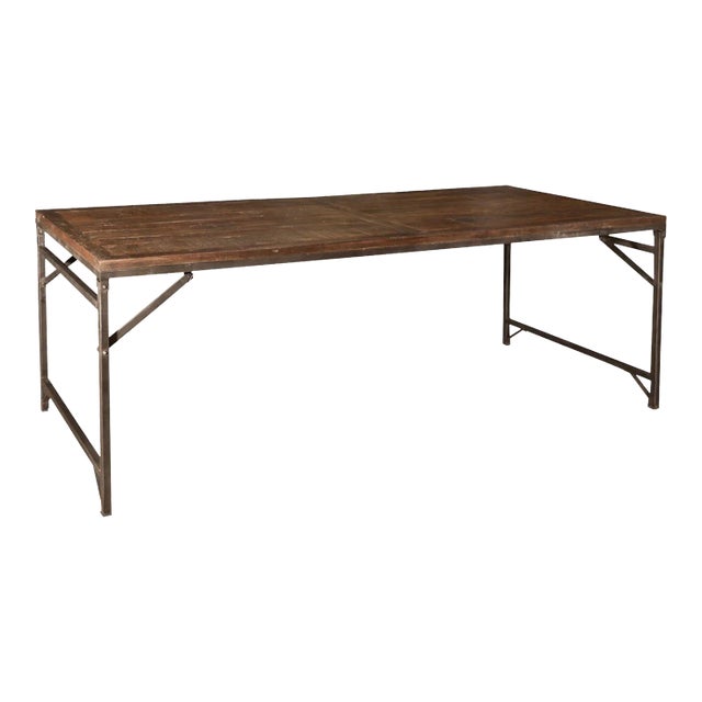 Salvaged Wood Folding Counter Table Chairish