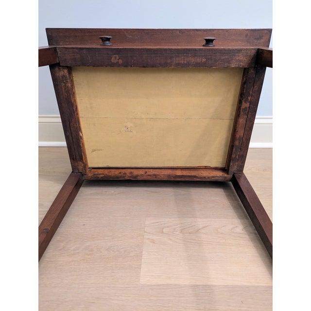 Brown Early 19th Century Walnut Side Table Desk Federal Style Hepplewhite For Sale - Image 8 of 13