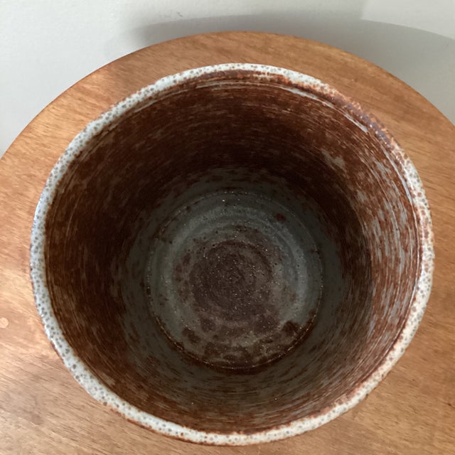 Mid 20th Century Mid 20th Century Art Studio Pottery Stoneware Large Vase/Pot For Sale - Image 5 of 12