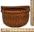 Antique Late 19th Century American Hand Woven Ash Wood Splint Swing Handle Carry Basket - Nice Color & Patina For Sale - Image 17 of 18