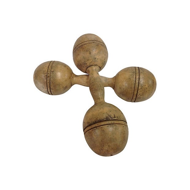 Antique Wooden Weights, Pair For Sale