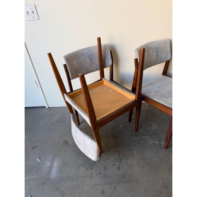 Set of 6 Danish Rosewood Dining Chairs by Bramin - Vintage Scandinavian Modern Upholstered Chairs 1960s For Sale In Los Angeles - Image 6 of 10