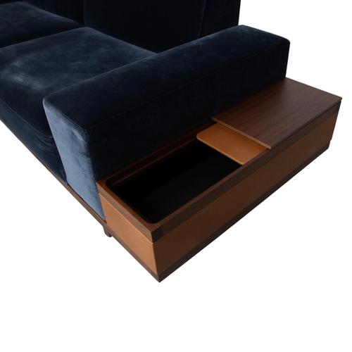 Wittmann Wood and Velvet Palais Two-Seater Sofa with Electric Function from Wittmann For Sale - Image 4 of 16