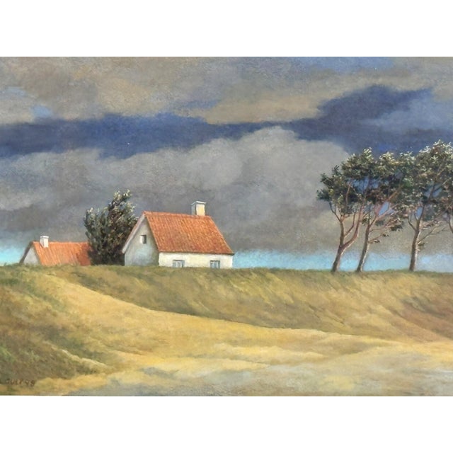 1980's-90's Original Signed and Framed Gisela Grundmann Weinert (German) Gouache Landscape Paintings- Set of 3 For Sale - Image 9 of 18