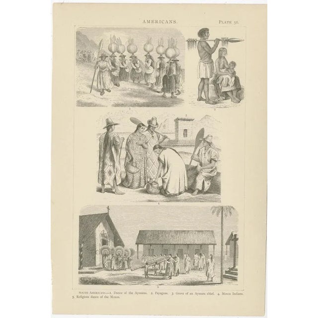 Johann Heck and Daniel Brinton, Illustrations of Various Scenes, Figures and Objects of South America, 1886, Prints, Set of 10 For Sale - Image 4 of 12