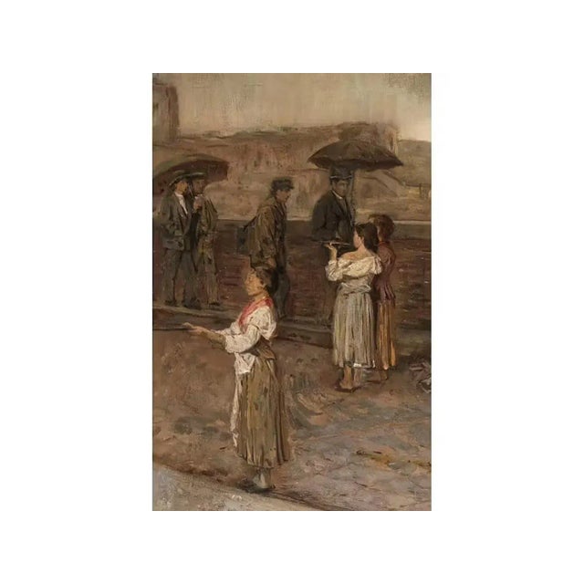 Black Gioacchino Toma, The Ash Rain of Mount Vesuvius, 19th Century, Oil on Canvas, Framed For Sale - Image 8 of 12