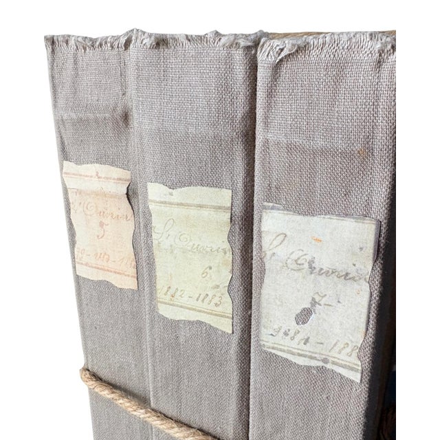 Taupe Restoration Hardware Large Tomes in Taupe – Set of 3 Handcrafted French-Inspired Decorative Books For Sale - Image 8 of 12