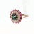 Contemporary 1980s 14k Yellow Gold Sapphire, Diamond and Ruby Ring, Size 7 For Sale - Image 3 of 8