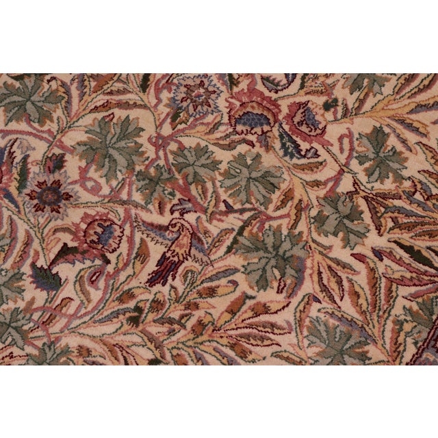 Shabby Chic Shabby Chic 1990's Floral Heritage Beige/Green Wool Round Rug- 8'1''x8'2'' For Sale - Image 3 of 9