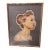 Vintage Hollywood Regency Glamour Portrait in Faux Bamboo Frame For Sale