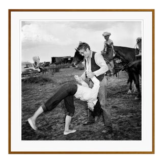 Elizabeth Taylor Flipping With James Dean Brown Framed Archival Pigment Print - 40 X 30" For Sale