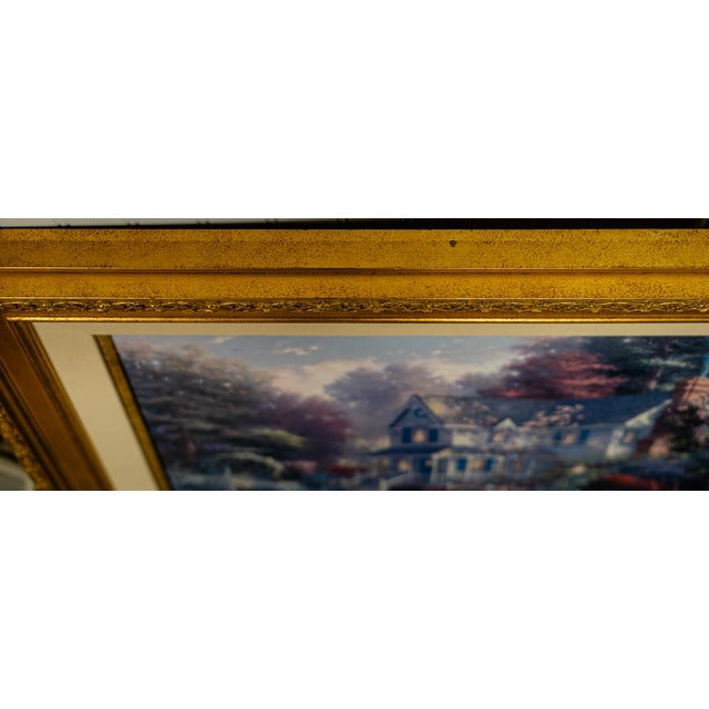 1990s Thomas Kinkade Victorian Garden 2 With Original Drawing on the Back.DNA Signed For Sale In Seattle - Image 6 of 7