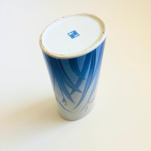 Ceramic Tall Iris Vase For Sale - Image 7 of 7