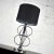 Vintage Mid-Century Modern Table Lamp Polished Chrome New Black Drum Shade For Sale - Image 6 of 13