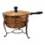 Mid Century Copper Chafing Dish on Footed Stand For Sale