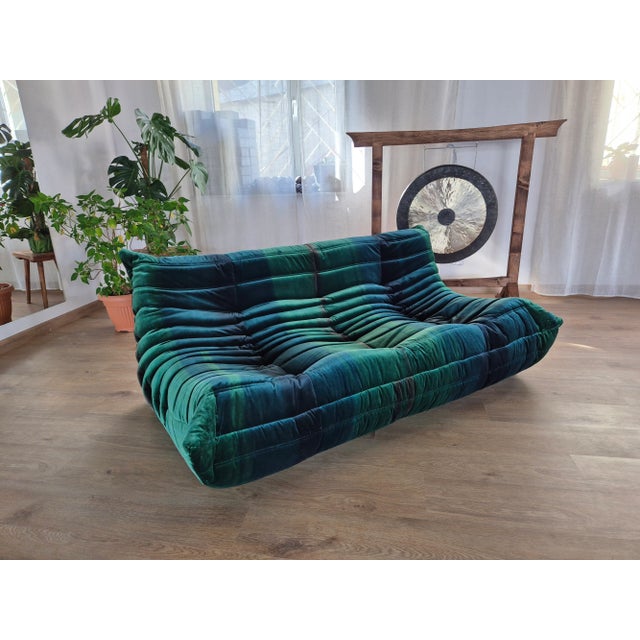 Togo Sofa in Velvet by Michel Ducaroy for Ligne Roset For Sale - Image 15 of 15