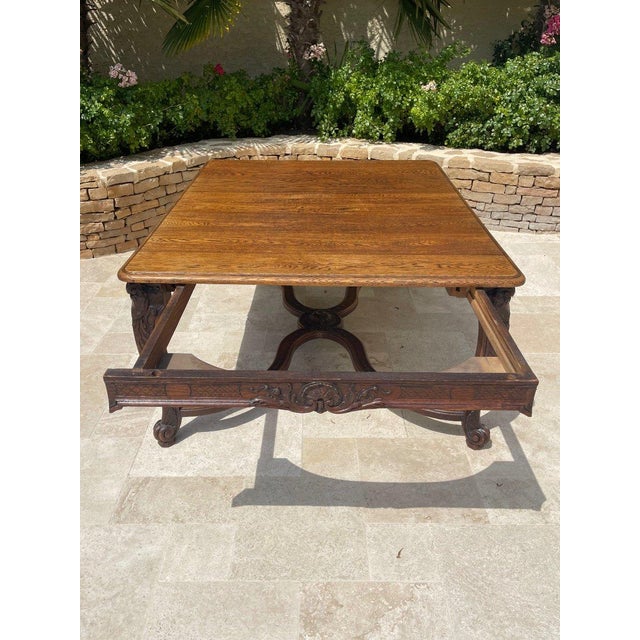 Louis XV Style Dining Table in Oak For Sale - Image 11 of 14
