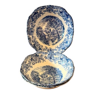 Mid 20th Century Mill Stream Bowls by Johnson Brothers - 3pcs For Sale