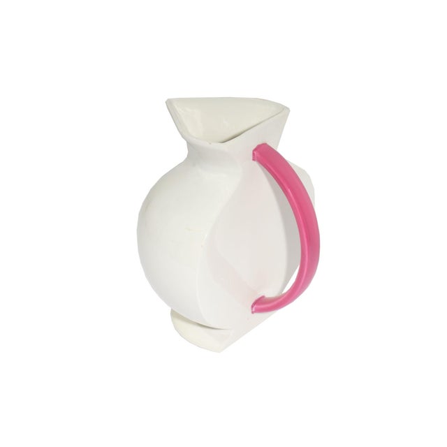 A Postmodern "Hollywood" ceramic pitcher designed by Italian architect and designer Marco Zanini (born 1954) for Bitossi....