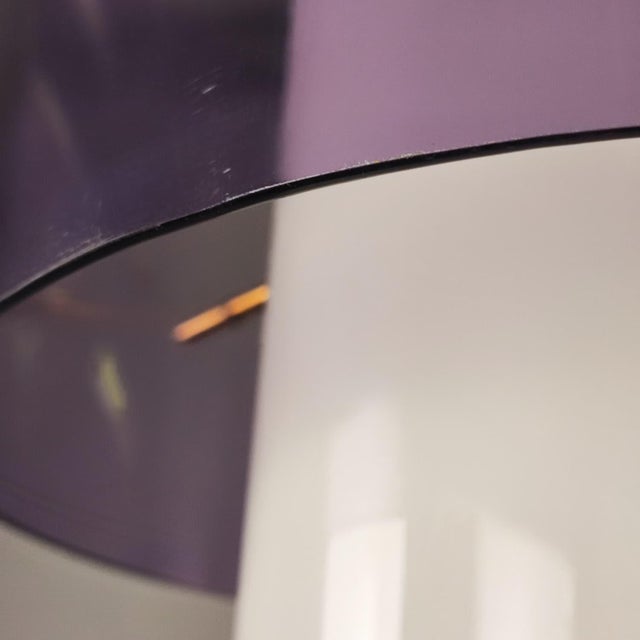 Vintage Floor Lamp with Purple Shade, 1970s For Sale - Image 6 of 9