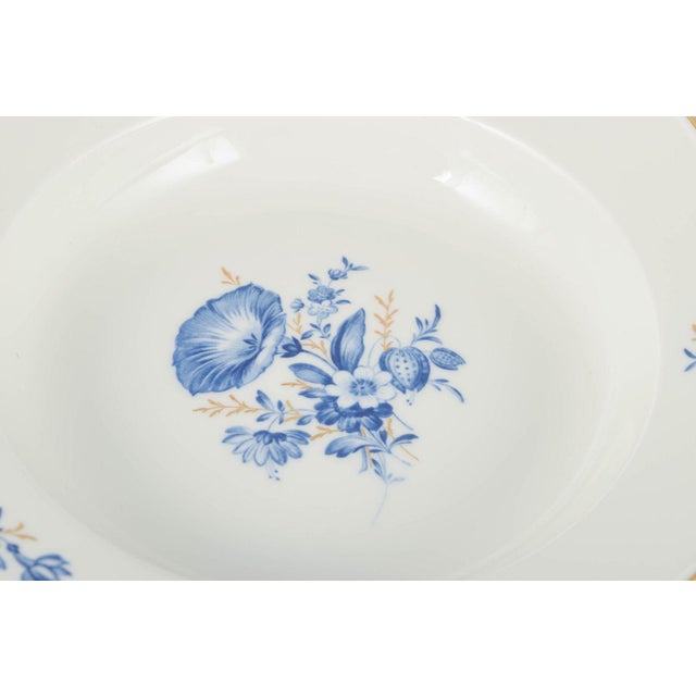 20th Century Deep Porcelain Plates with Floral Motifs by Meissen, Germany, Set of 4 For Sale - Image 3 of 5