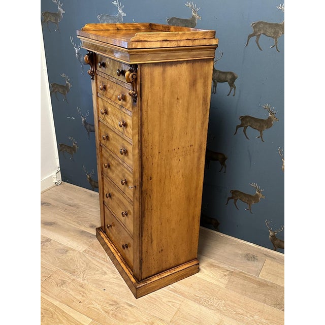 Brown Wellington Chest of Drawers For Sale - Image 8 of 14