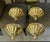 1980s Set 4 Brass Scallop Shell Uplight Wall Sconces For Sale - Image 5 of 17