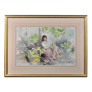 Gordon King, Fond Memories, Original Watercolour, 20th Century For Sale