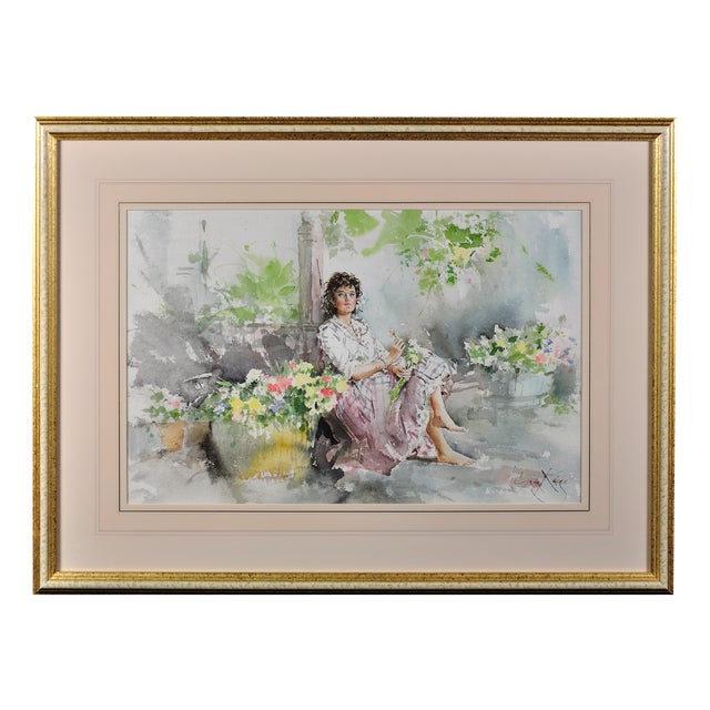 Gordon King, Fond Memories, Original Watercolour, 20th Century For Sale