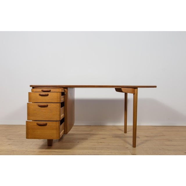 Art Deco Oak Desk by Gunnar Ericsson for Åtvidaberg / Facit AB, Sweden, 1950s For Sale - Image 6 of 18