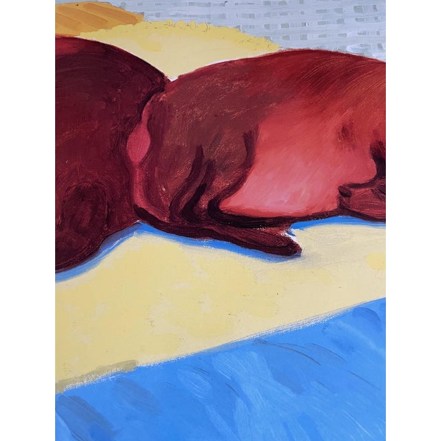Paper David Hockney, Dog Paintings 38 Salts Mill, 1990s, Poster Print For Sale - Image 7 of 10
