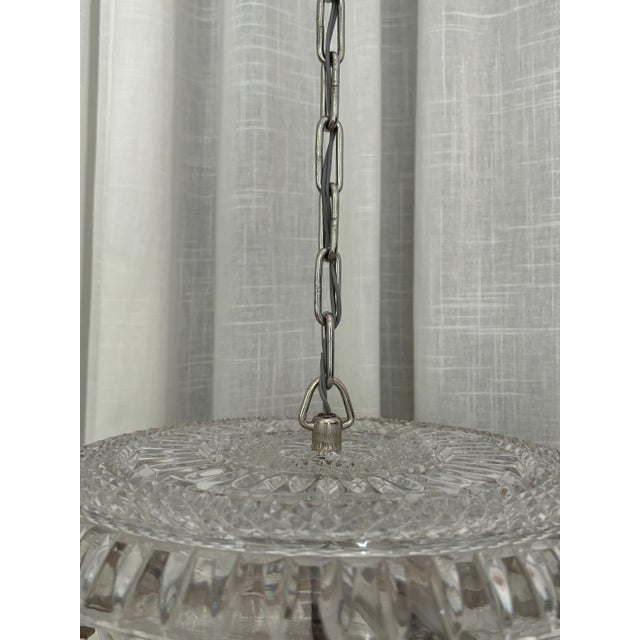 Metal Ceiling Lamp with Crystal Elements by Carl Fagerlund for Orrefors, Sweden, 1960s For Sale - Image 6 of 18