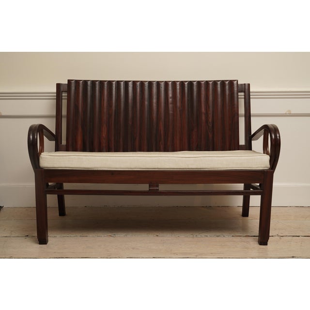 Art Deco Rosewood Settee Loveseat With Cushion Chairish