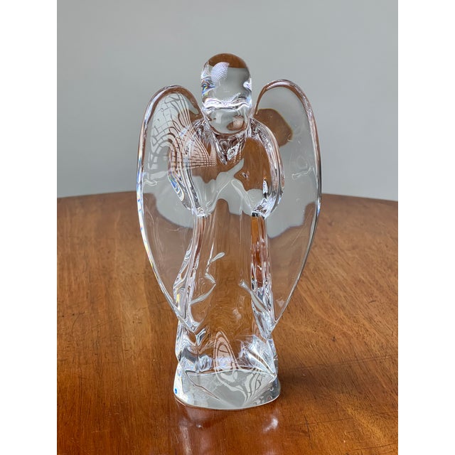 Glass Vintage Baccarat Crystal Angel For Sale - Image 7 of 7