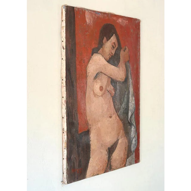 Richard Hackett 1955 Modernist Female Nude Painting For Sale - Image 4 of 10