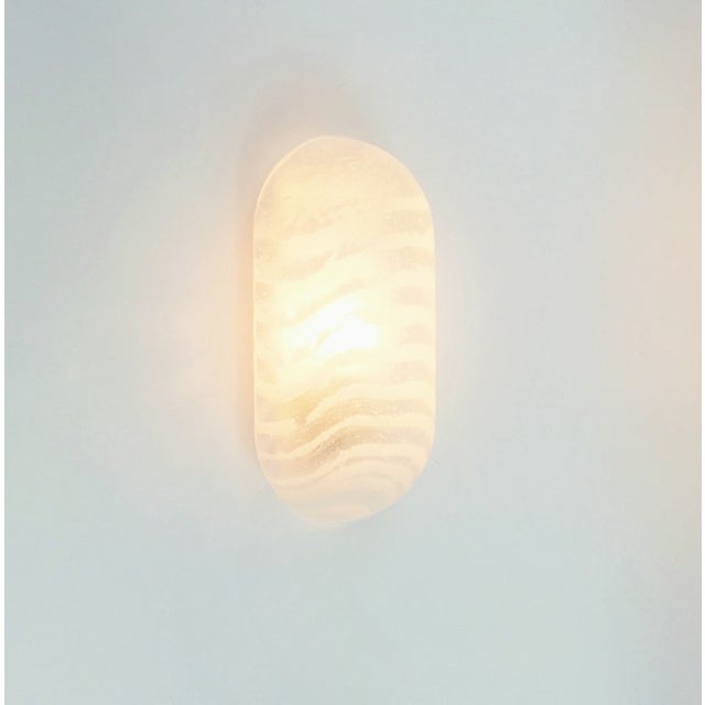 1970s Pair of Modernist Striped Glass Wall Lamps From Peill & Putzler, Germany, 1970s For Sale - Image 5 of 10