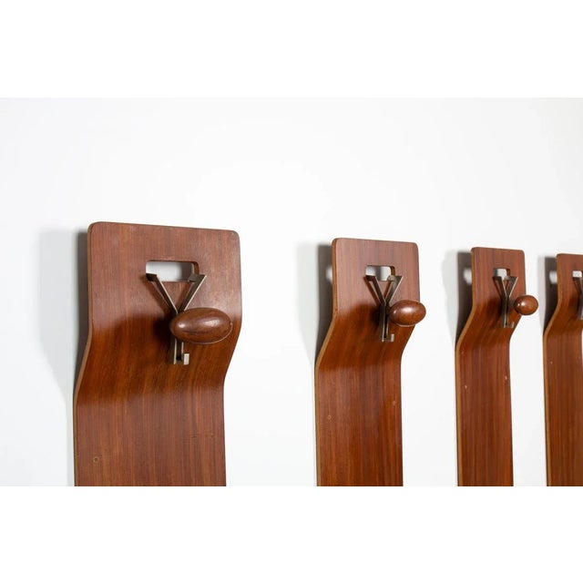 Mid-Century Modern Vintage Coat Racks by Gianfranco Frattini, 1960, Set of 5 For Sale - Image 3 of 7
